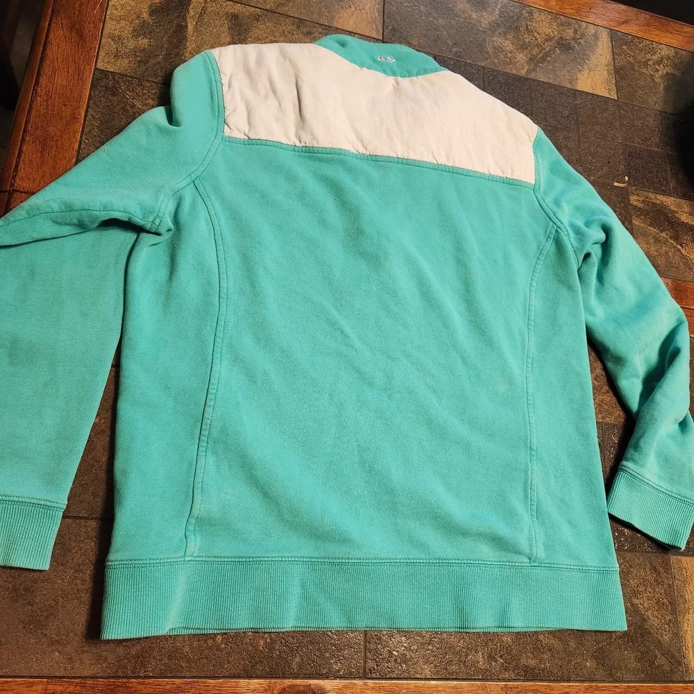 Vineyard Vines Shep Shirt S‎ Small Teal With Gray panel Performance Pullover - Picture 3 of 11